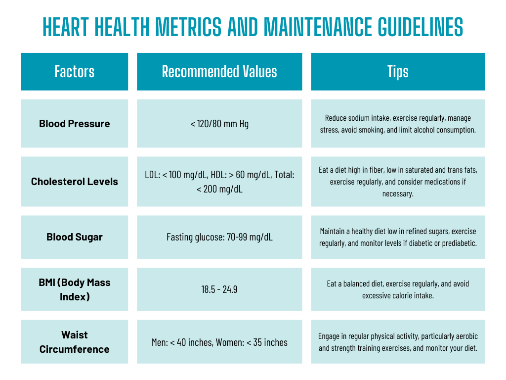 Heart Health Metrics and Maintenance Guidelines